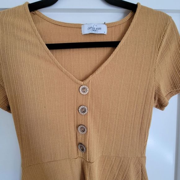 Mustard mini dress - Picture 2 of 3